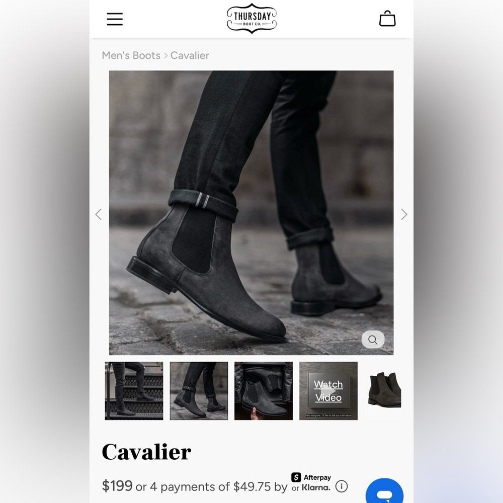 Thursday Boot Company Dark Gray Chelsea Boots - Picture 2 of 5